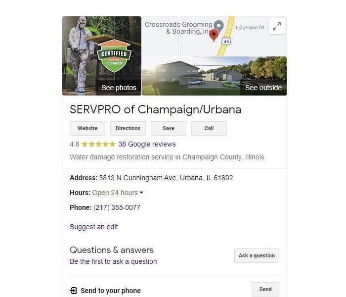 Reviews collected for SERVPRO franchise